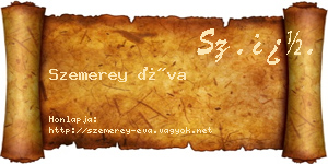 Szemerey Éva névjegykártya