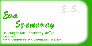 eva szemerey business card